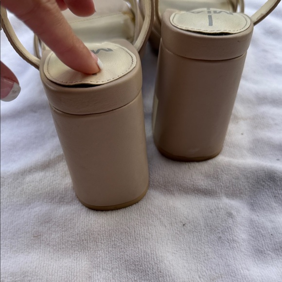 MIA Women's Beige Strappy Block Heels - Picture 5 of 5
